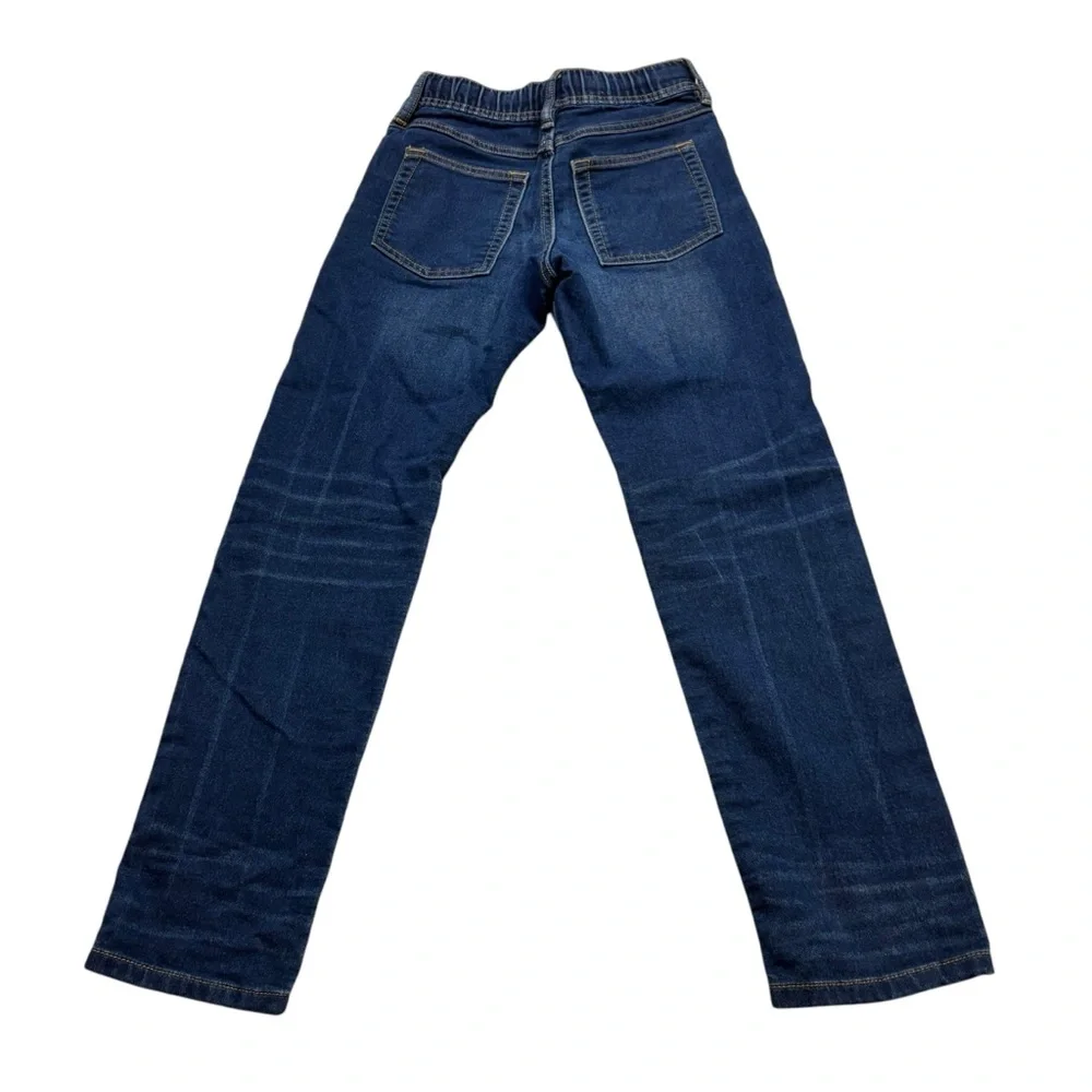 Boys Gap Kids Elastic Waistband Dark‎ Wash Straight Leg Jeans Size Large 9-10